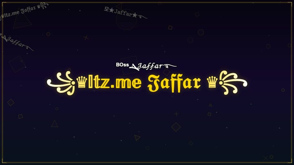 ꧁♛𝕀𝕥𝕫.𝕞𝕖 𝔍𝔞𝔣𝔣𝔞𝔯 ♛꧂ – Jaffar Stylish Name