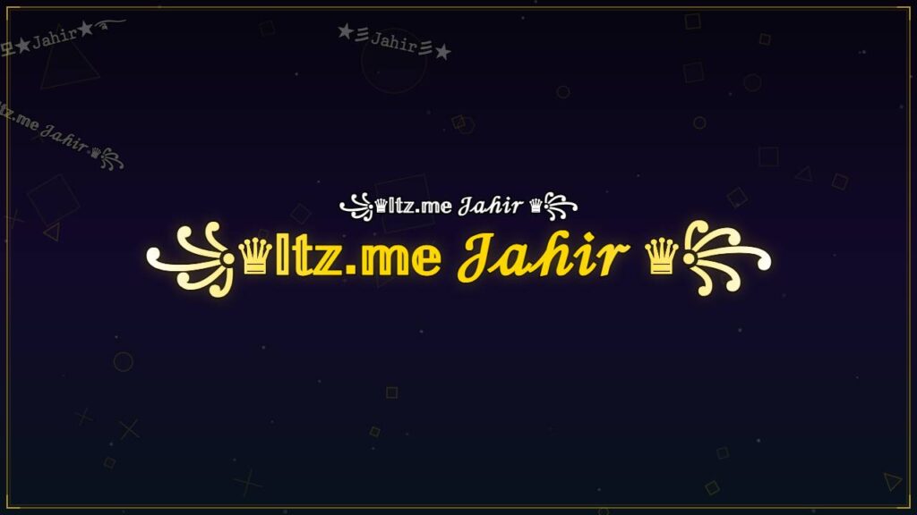 ꧁♛𝕀𝕥𝕫.𝕞𝕖 𝒥𝒶𝒽𝒾𝓇 ♛꧂ – Jahir Stylish Name