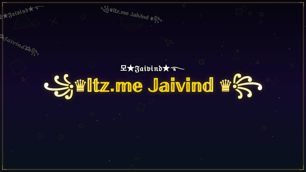 ꧁♛𝕀𝕥𝕫.𝕞𝕖 𝕁𝕒𝕚𝕧𝕚𝕟𝕕 ♛꧂ – Jaivind Stylish Name