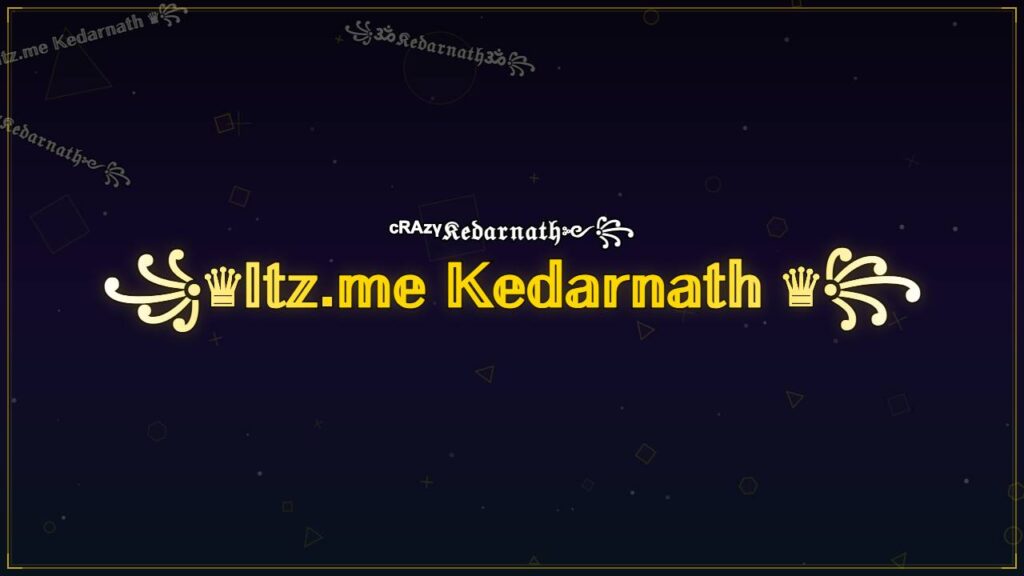 ꧁♛𝕀𝕥𝕫.𝕞𝕖 𝕂𝕖𝕕𝕒𝕣𝕟𝕒𝕥𝕙 ♛꧂ – Kedarnath Stylish Name