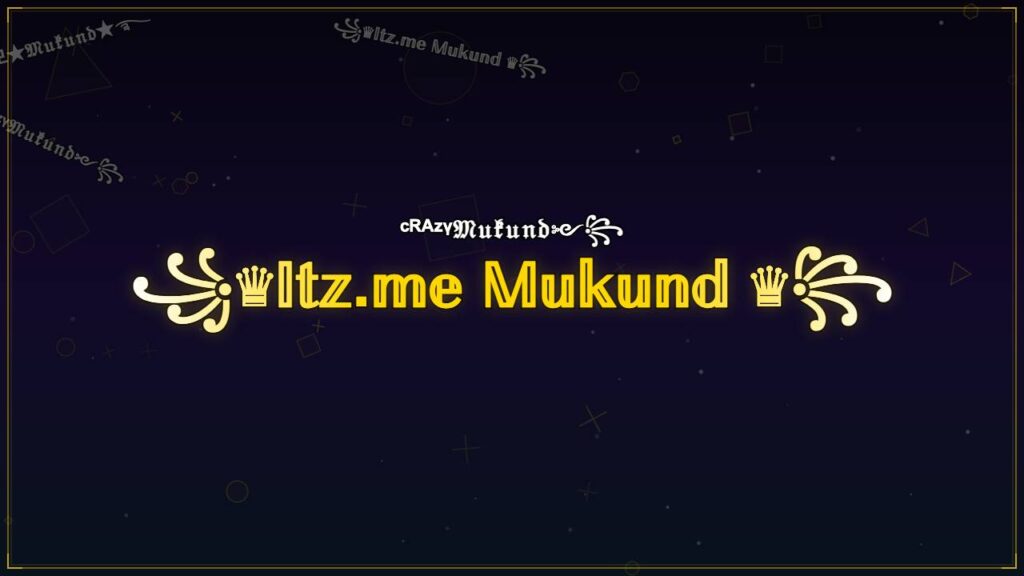 ꧁♛𝕀𝕥𝕫.𝕞𝕖 𝕄𝕦𝕜𝕦𝕟𝕕 ♛꧂ – Mukund Stylish Name
