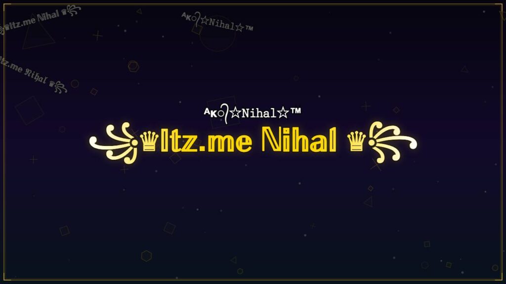 ꧁♛𝕀𝕥𝕫.𝕞𝕖 ℕ𝕚𝕙𝕒𝕝 ♛꧂ – Nihal Stylish Name