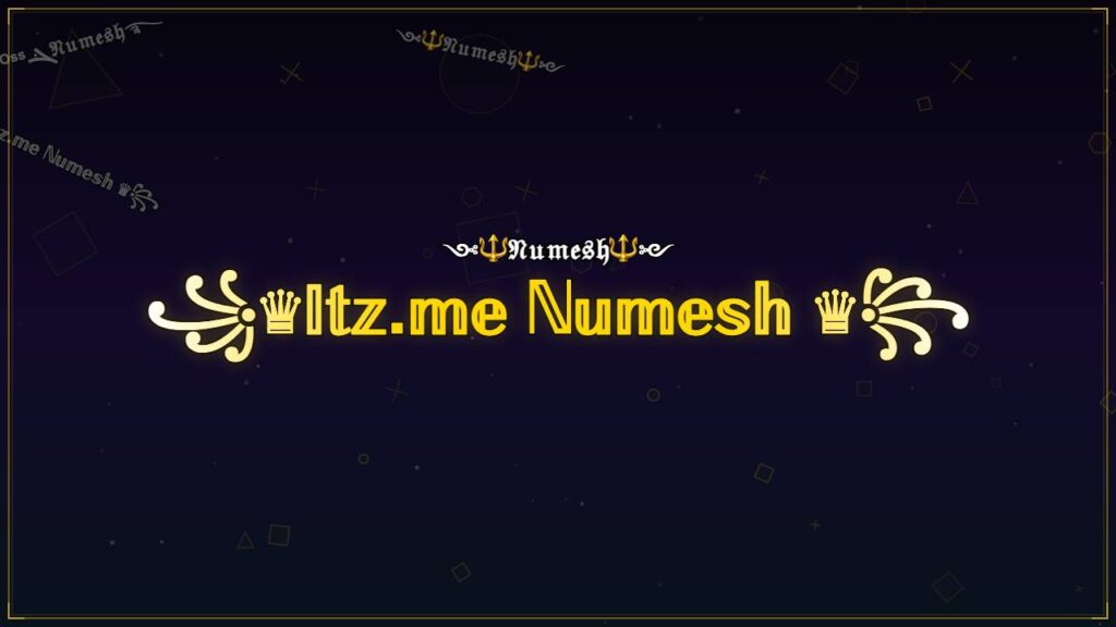 ꧁♛𝕀𝕥𝕫.𝕞𝕖 ℕ𝕦𝕞𝕖𝕤𝕙 ♛꧂ – Numesh Stylish Name