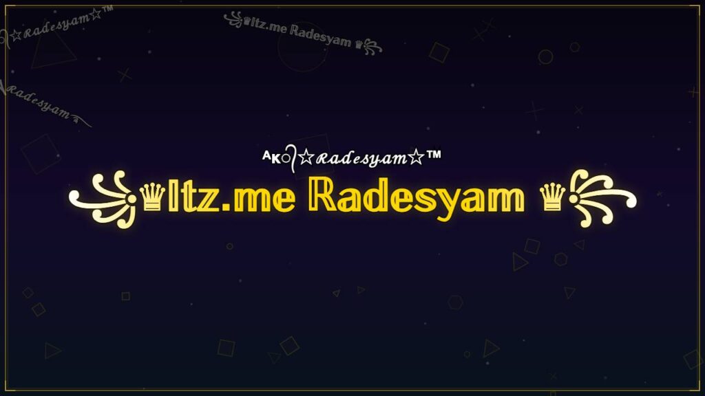 ꧁♛𝕀𝕥𝕫.𝕞𝕖 ℝ𝕒𝕕𝕖𝕤𝕪𝕒𝕞 ♛꧂ – Radesyam Stylish Name