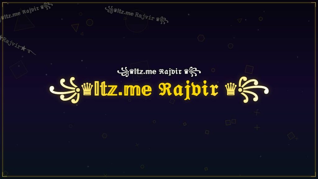 ꧁♛𝕀𝕥𝕫.𝕞𝕖 ℜ𝔞𝔧𝔳𝔦𝔯 ♛꧂ – Rajvir Stylish Name