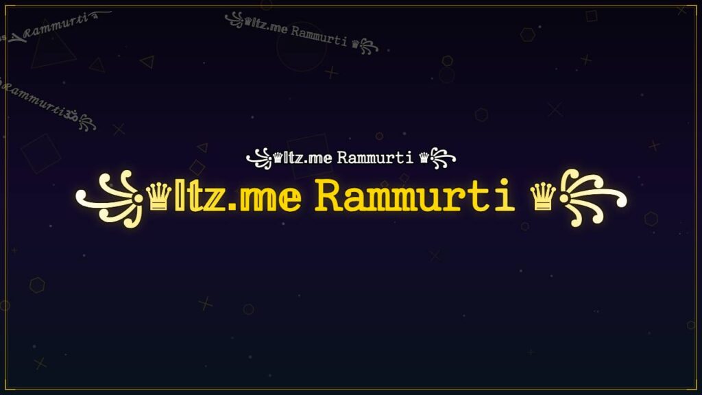 ꧁♛𝕀𝕥𝕫.𝕞𝕖 𝚁𝚊𝚖𝚖𝚞𝚛𝚝𝚒 ♛꧂ – Rammurti Stylish Name
