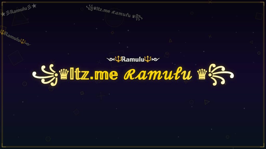 ꧁♛𝕀𝕥𝕫.𝕞𝕖 ℛ𝒶𝓂𝓊𝓁𝓊 ♛꧂ – Ramulu Stylish Name