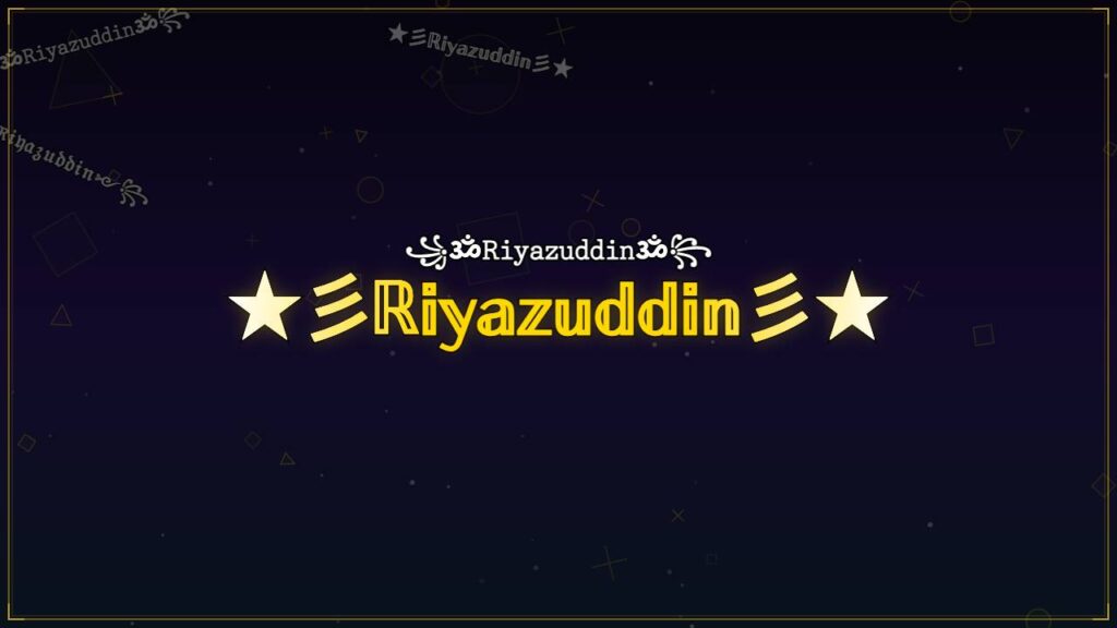 ★彡ℝ𝕚𝕪𝕒𝕫𝕦𝕕𝕕𝕚𝕟彡★ – Riyazuddin Stylish Name