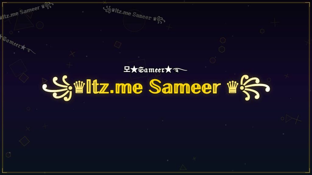 ꧁♛𝕀𝕥𝕫.𝕞𝕖 𝕊𝕒𝕞𝕖𝕖𝕣 ♛꧂ – Sameer Stylish Name