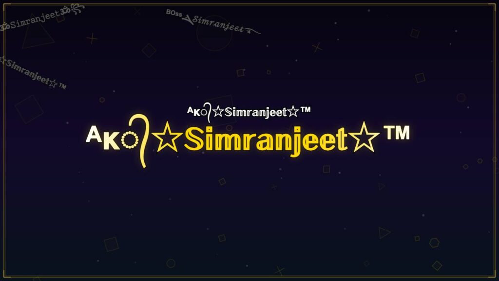 ᴬᴋ᭄☆𝕊𝕚𝕞𝕣𝕒𝕟𝕛𝕖𝕖𝕥☆™ – Simranjeet Stylish Name