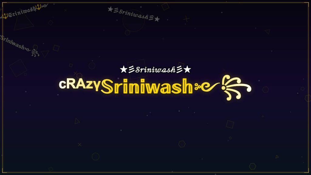 ᶜᴿᴬᶻᵞ𝕊𝕣𝕚𝕟𝕚𝕨𝕒𝕤𝕙༻꧂ – Sriniwash Stylish Name