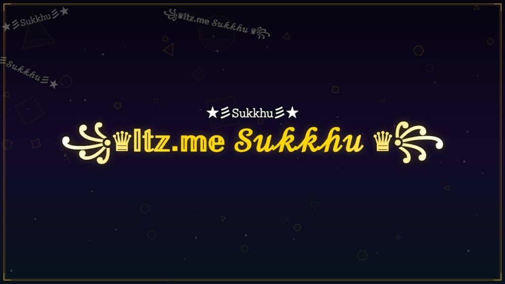 ꧁♛𝕀𝕥𝕫.𝕞𝕖 𝒮𝓊𝓀𝓀𝒽𝓊 ♛꧂ – Sukkhu Stylish Name