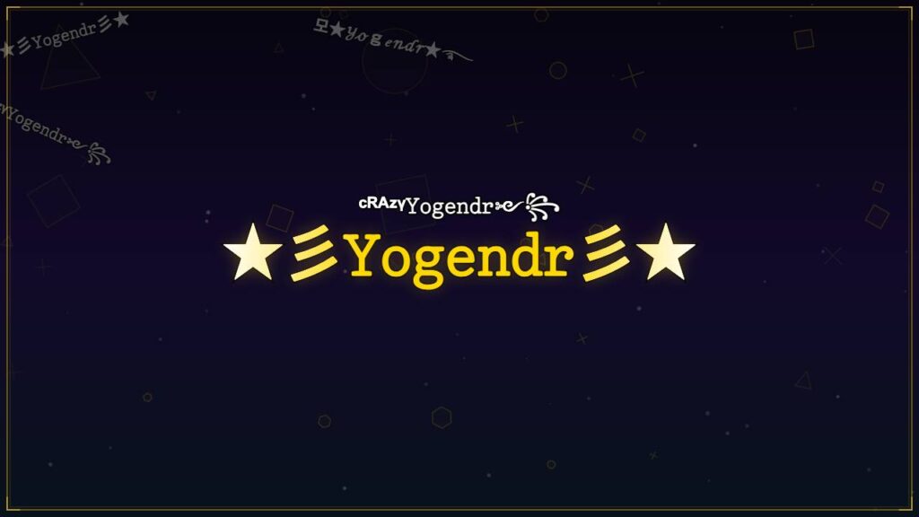 ★彡𝚈𝚘𝚐𝚎𝚗𝚍𝚛彡★ – Yogendr Stylish Name