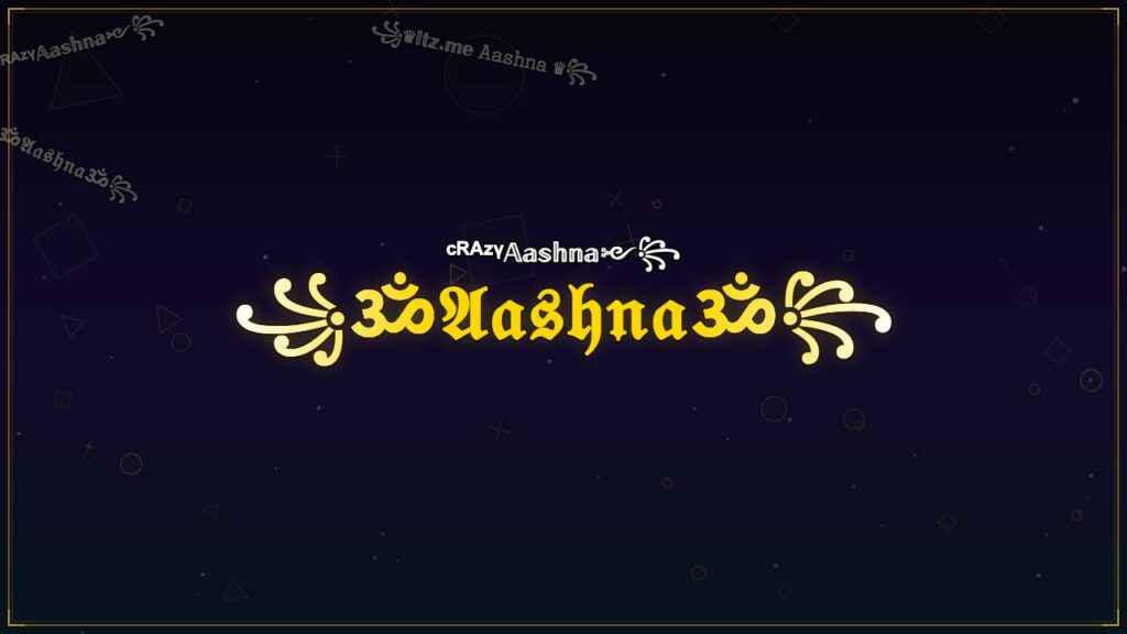 ꧁ॐ𝔄𝔞𝔰𝔥𝔫𝔞ॐ꧂ – Aashna Stylish Name