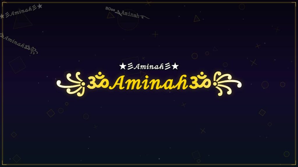 ꧁ॐ𝒜𝓂𝒾𝓃𝒶𝒽ॐ꧂ – Aminah Stylish Name
