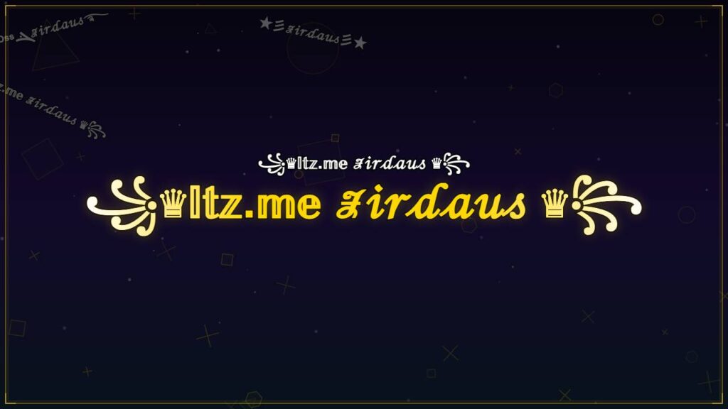 ꧁♛𝕀𝕥𝕫.𝕞𝕖 ℱ𝒾𝓇𝒹𝒶𝓊𝓈 ♛꧂ – Firdaus Stylish Name