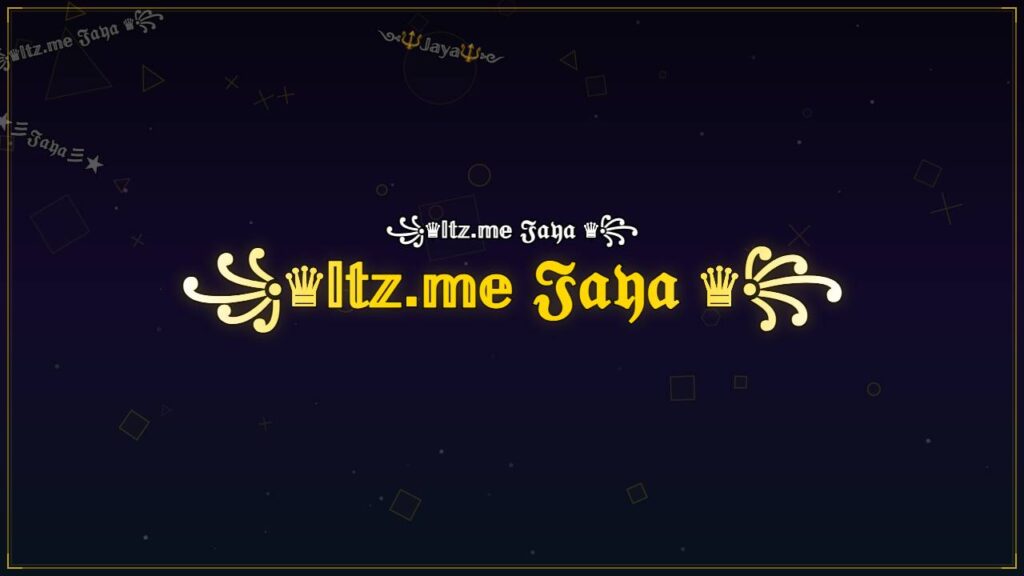 ꧁♛𝕀𝕥𝕫.𝕞𝕖 𝔍𝔞𝔶𝔞 ♛꧂ – Jaya Stylish Name
