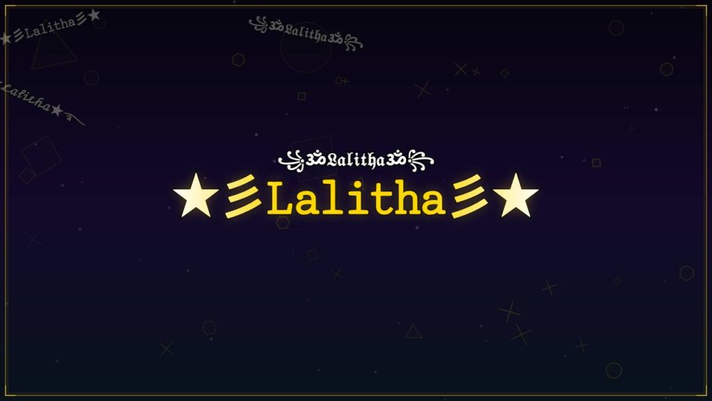 ★彡𝙻𝚊𝚕𝚒𝚝𝚑𝚊彡★ – Lalitha Stylish Name