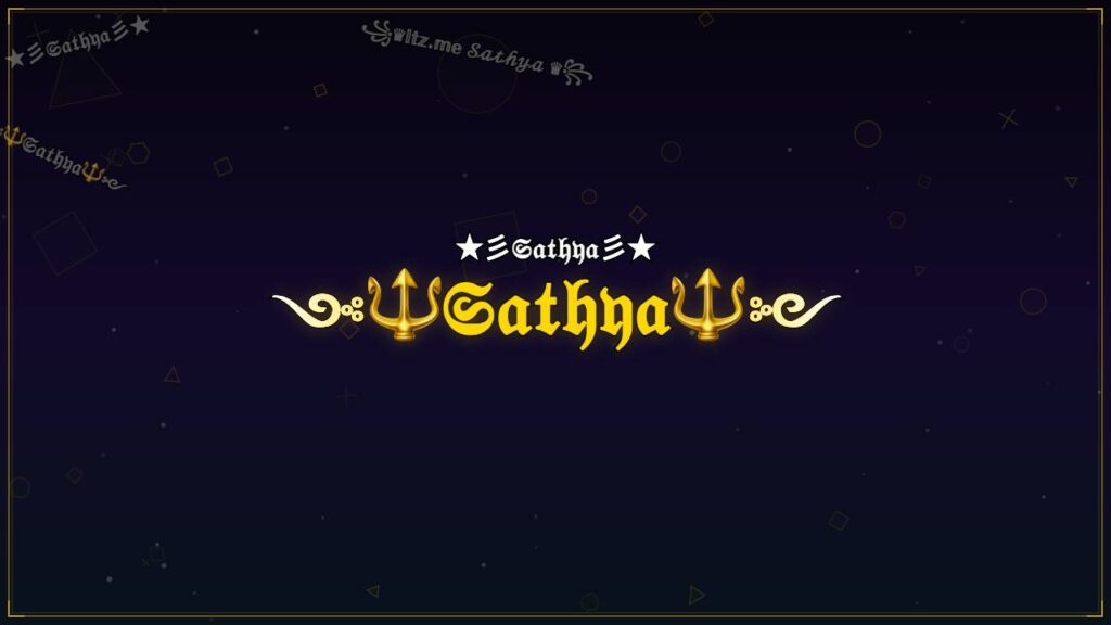 ༺🔱𝔖𝔞𝔱𝔥𝔶𝔞🔱༻ – Sathya Stylish Name