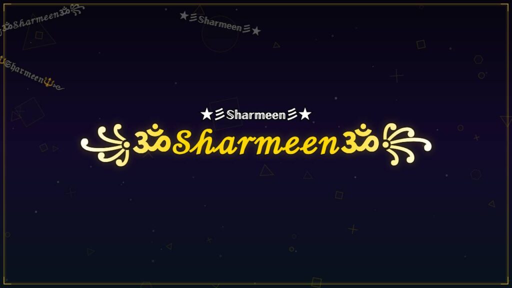 ꧁ॐ𝒮𝒽𝒶𝓇𝓂ℯℯ𝓃ॐ꧂ – Sharmeen Stylish Name