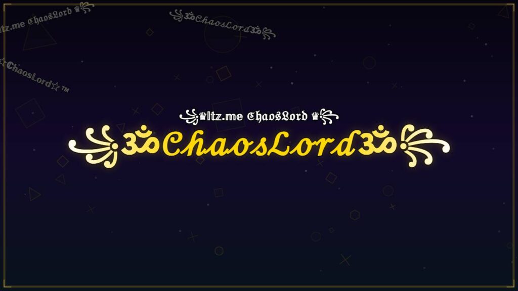 ꧁ॐ𝒞𝒽𝒶ℴ𝓈ℒℴ𝓇𝒹ॐ꧂ – ChaosLord Stylish Name