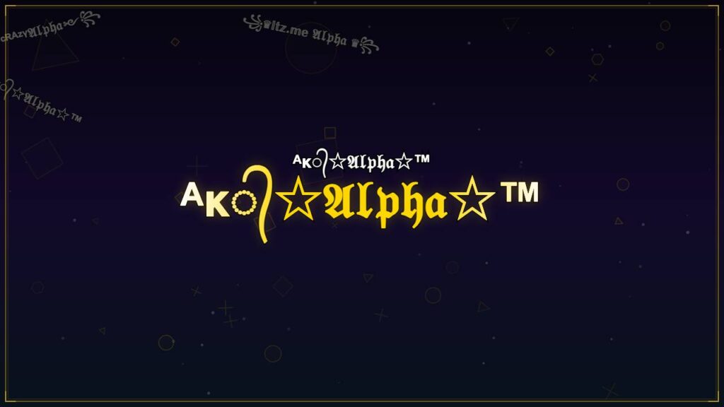 ᴬᴋ᭄☆𝔄𝔩𝔭𝔥𝔞☆™ – Alpha Stylish Name