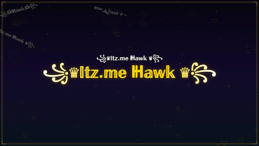 ꧁♛𝕀𝕥𝕫.𝕞𝕖 ℍ𝕒𝕨𝕜 ♛꧂ – Hawk Stylish Name